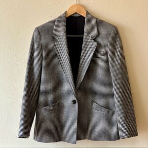 Vintage Carlo Stella Black & White Houndstooth‎ blazer